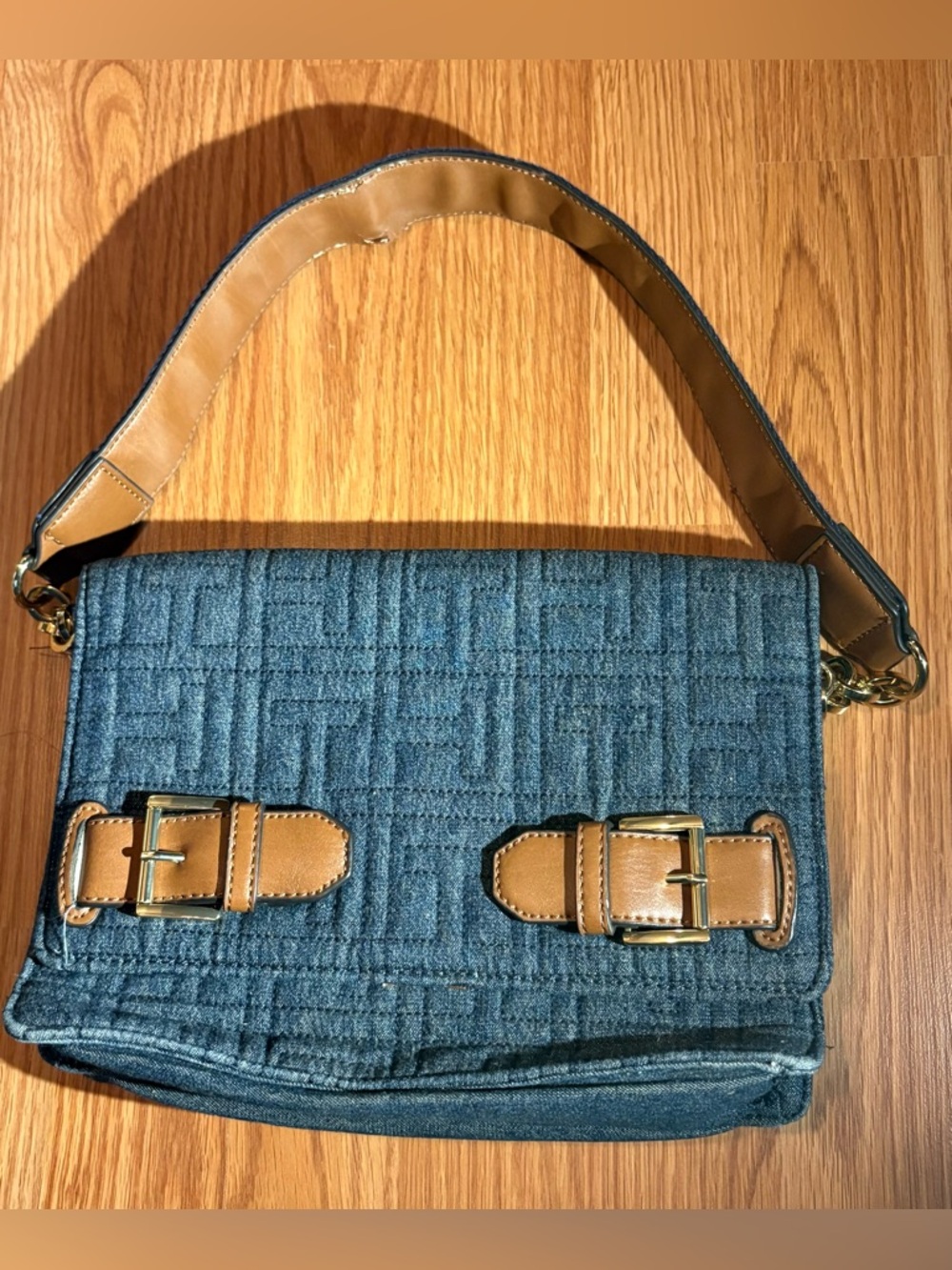 Tommy Hilfiger Denim Shoulder Bag with Red and Blue Strap Y2K - Picture 3 of 12